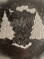 Winterliche Glasschale🌲Dekoschale mit Wintermotiv❄️