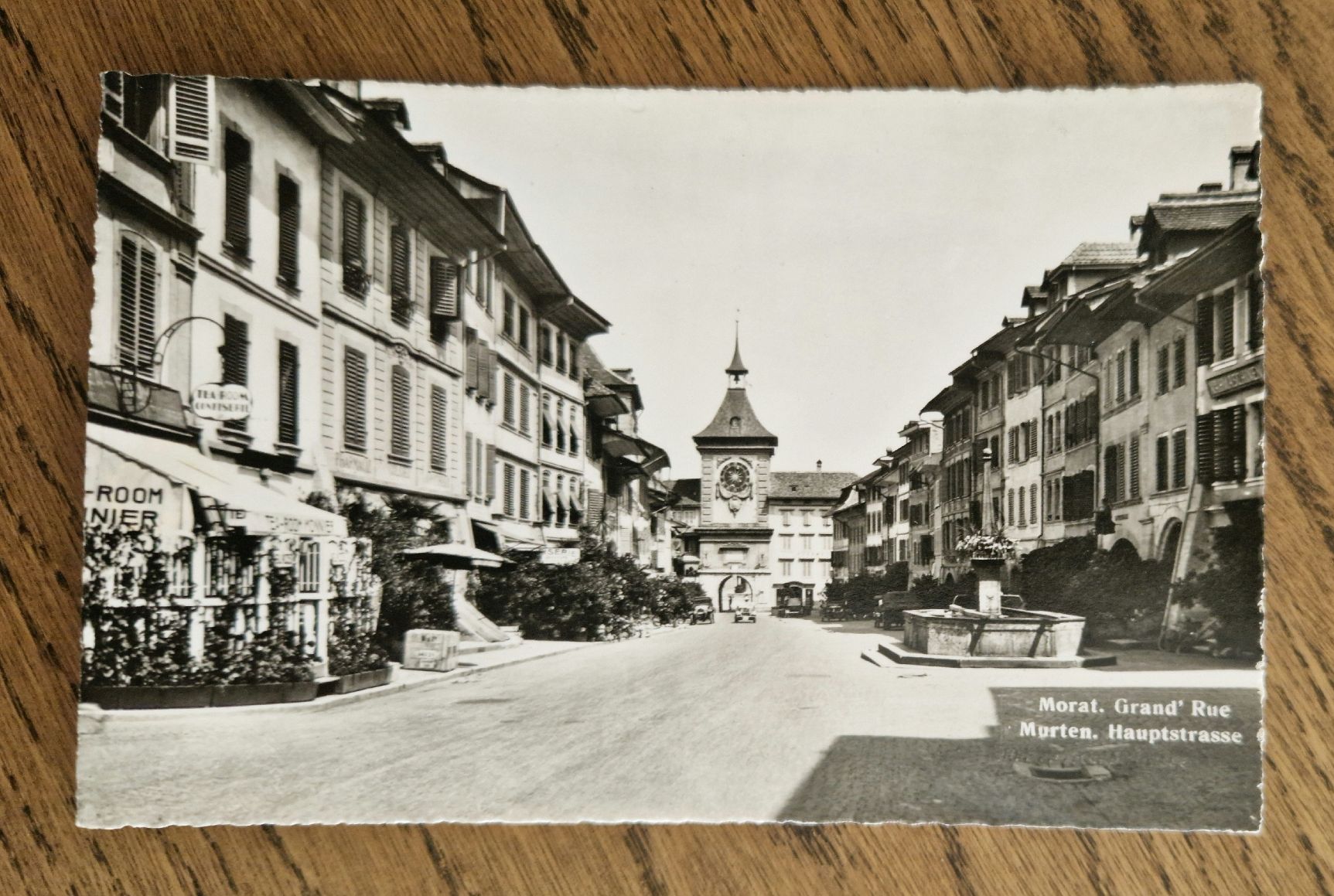 Cartoline postali: Murten Hauptstrasse 1952 – Usato da Ebikon venduto da Donar50