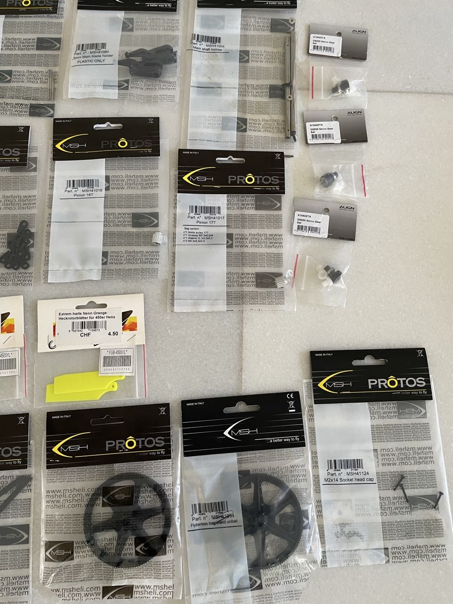 Modellismo RC: MSH Mini Protos 450 mit diversen Ersatzteilen  – Usato da Gutenswil venduto da tschiuh 8