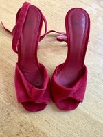 Sandales MAJE bordeaux en velours, T36, parfaites pour l'été