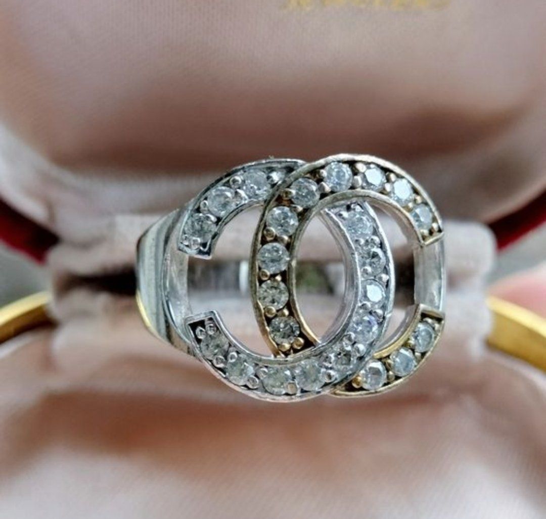 Anelli: Bicolor Zirkonia Ring 925 Solid Sterling Silber – Usato da Schwyz venduto da els_7cys 3