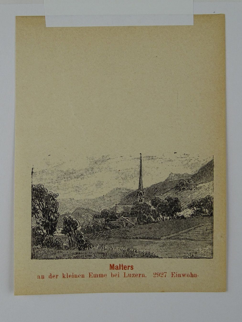 Incisioni: MALTERS, ZINKÄTZUNG 1896 – Usato da Grüningen venduto da Kartensammler 2