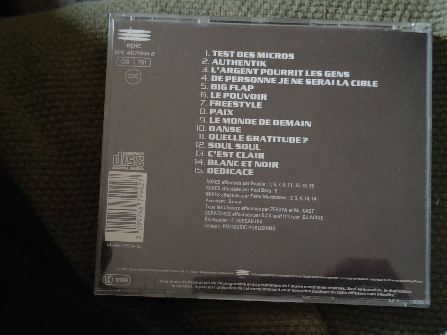 CD: NTM - Authentik – Usato da Fribourg venduto da kru_fn65 1