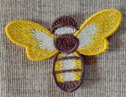 Deko Biene Bienchen, NEU maschinengestickt,  ca. 6x4cm
