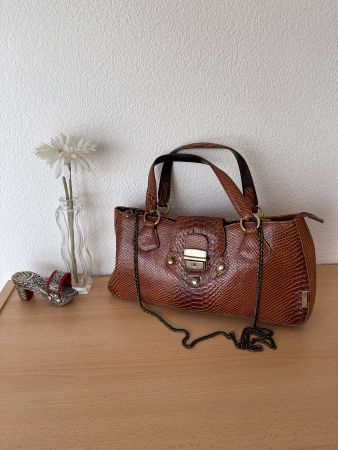 UNICORN (IT) /NP430CHF Python Braune Baguette Tasche