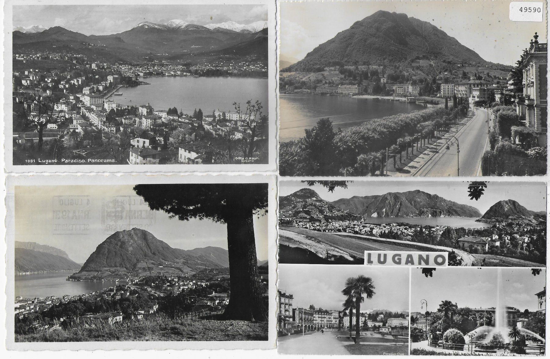 Cartoline postali: 4 AK Lugano – Usato da Ettingen venduto da Kartenplanet