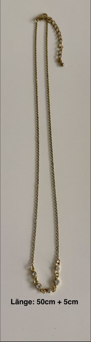 Catenine: Vergoldete Halskette mit Strass – Usato da Nottwil venduto da CandyCaty
