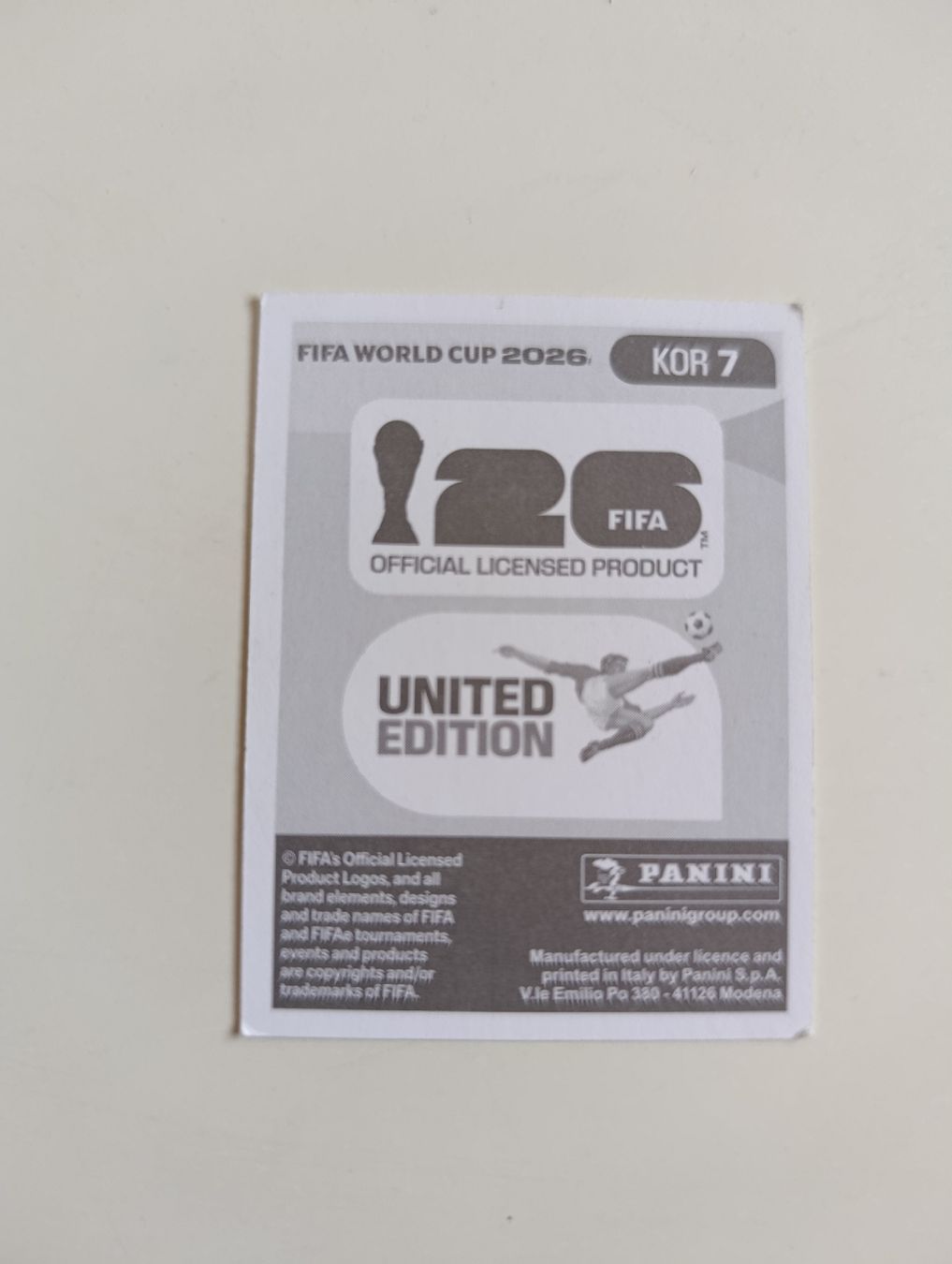 Panini Cartes à collectionner: Panini World Cup 2026 KOR 7 – Neuf (Voir description) à Lavey-Village par pas_7xd2 1