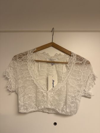 Dirndl Bluse Weiss Gr. 38