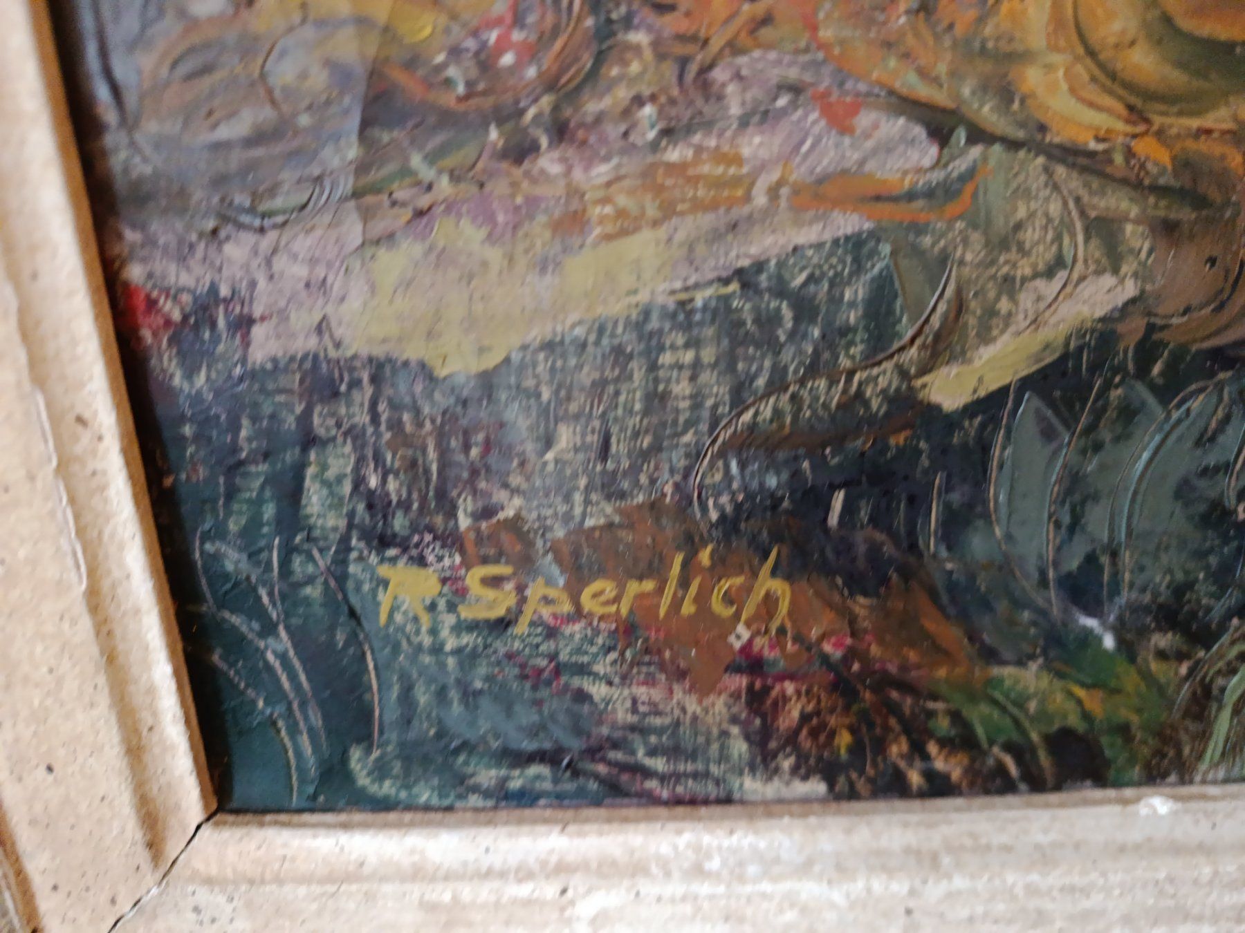 Dipinti: Ölbild Mutter und Kind  R. Sperlich – Usato da Riehen venduto da twentymodern 3