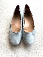 Ballerina Blau Wildleder. Gr. 39
