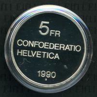 CHF___5.00 1990 Gottfried Keller PP 5 Franken