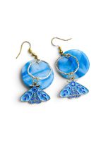 Boucles artisanales “ PAPILLON BLEU”