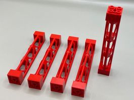5x Lego Stütze Rot (support red) 2 x 2 x 10 NEU