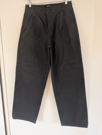 Massimo Dutti dark grey wide leg trousers, EU38(fit like 40)