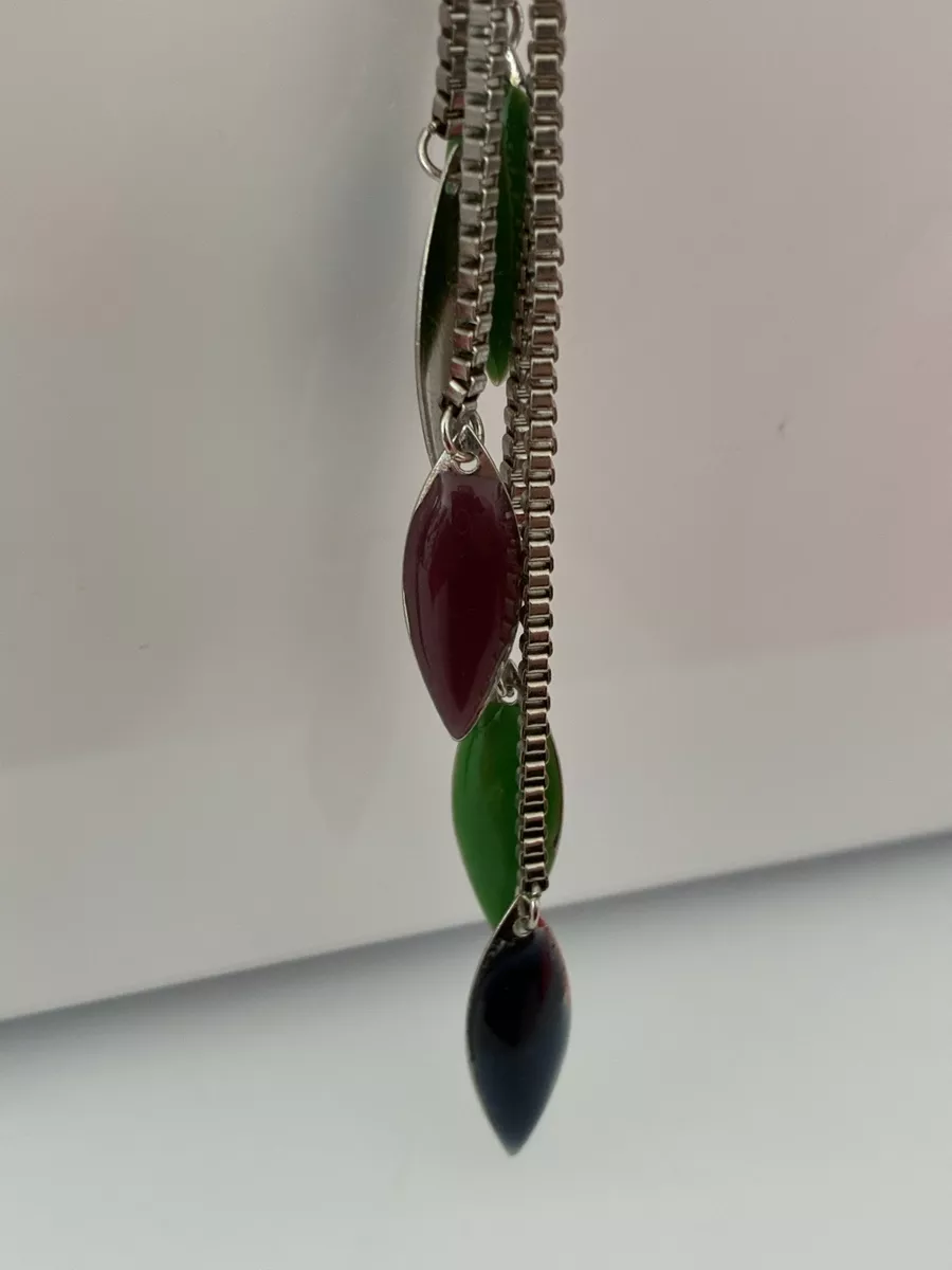 Orecchini pendenti & Orecchini a lobo: Long dangle earrings multi-colored – Usato da Basel venduto da cat_sq5m 4