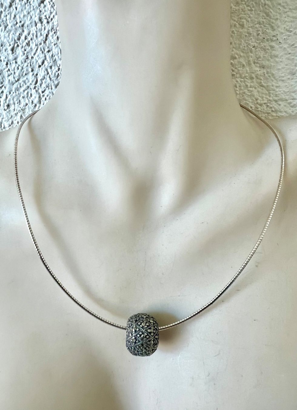 Catenine: 925 Silber Schlangenkette & funkelnder Markasit-Silberkugel – Usato da Ruswil venduto da artbyhand 7