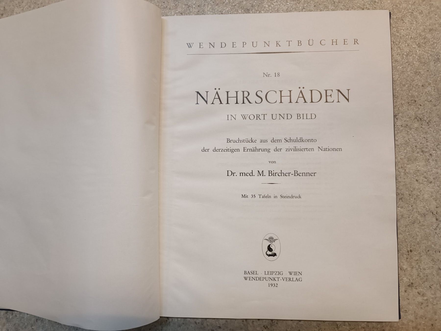 Libri: Wendepunktbücher Nr. 18 Nährschäden in Wort und Bild Bircher – Usato da Reiden venduto da Zofi-Brocki 1