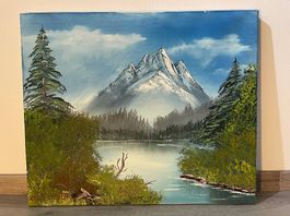 Handgemaltes Unikat im Bob-Ross-Stil 61×50 cm