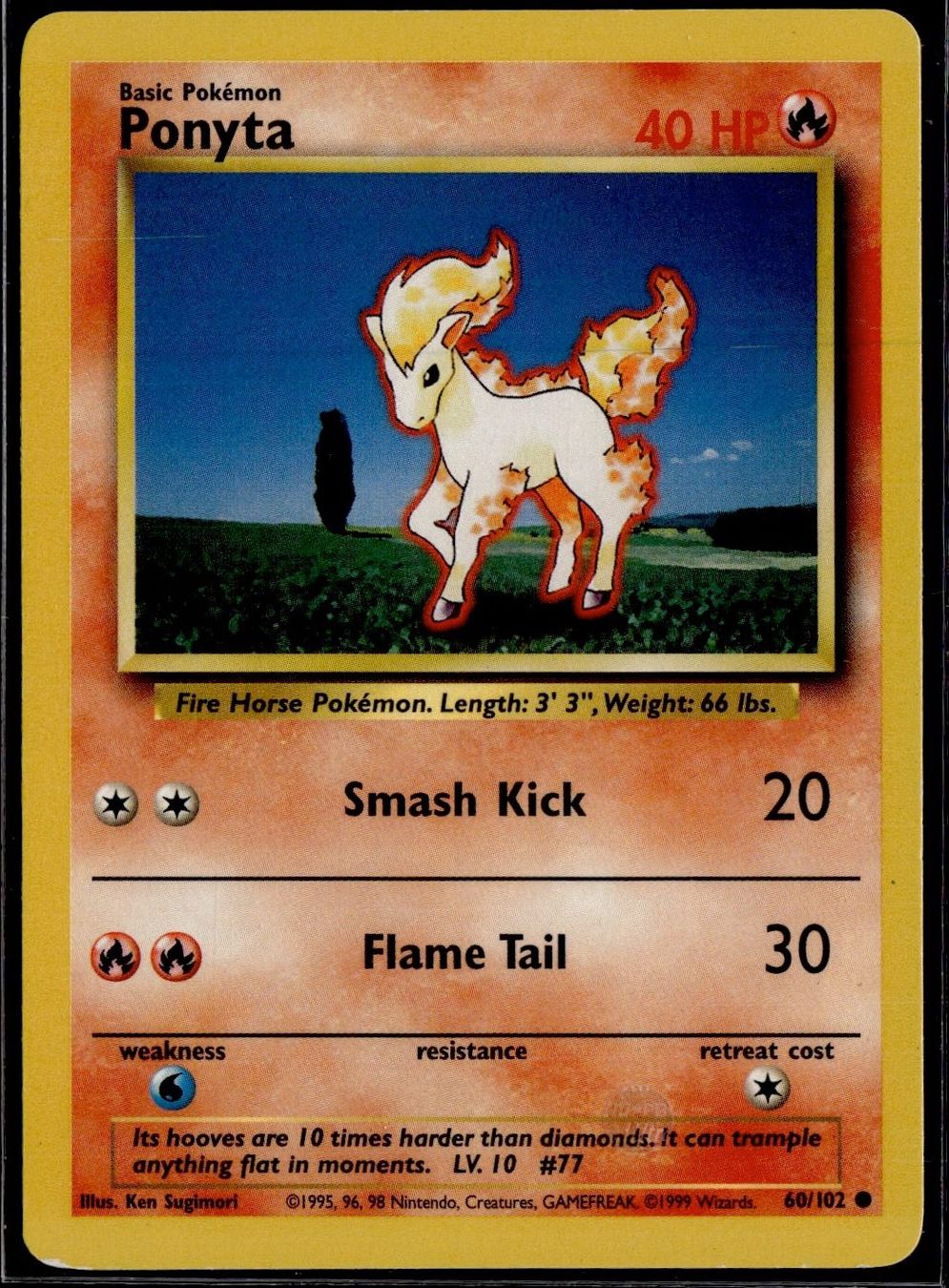 Pokémon Sammelbilder & Trading cards: Ponyta 60/102 Base Set – Gebraucht aus Zürich von pokemon_cards