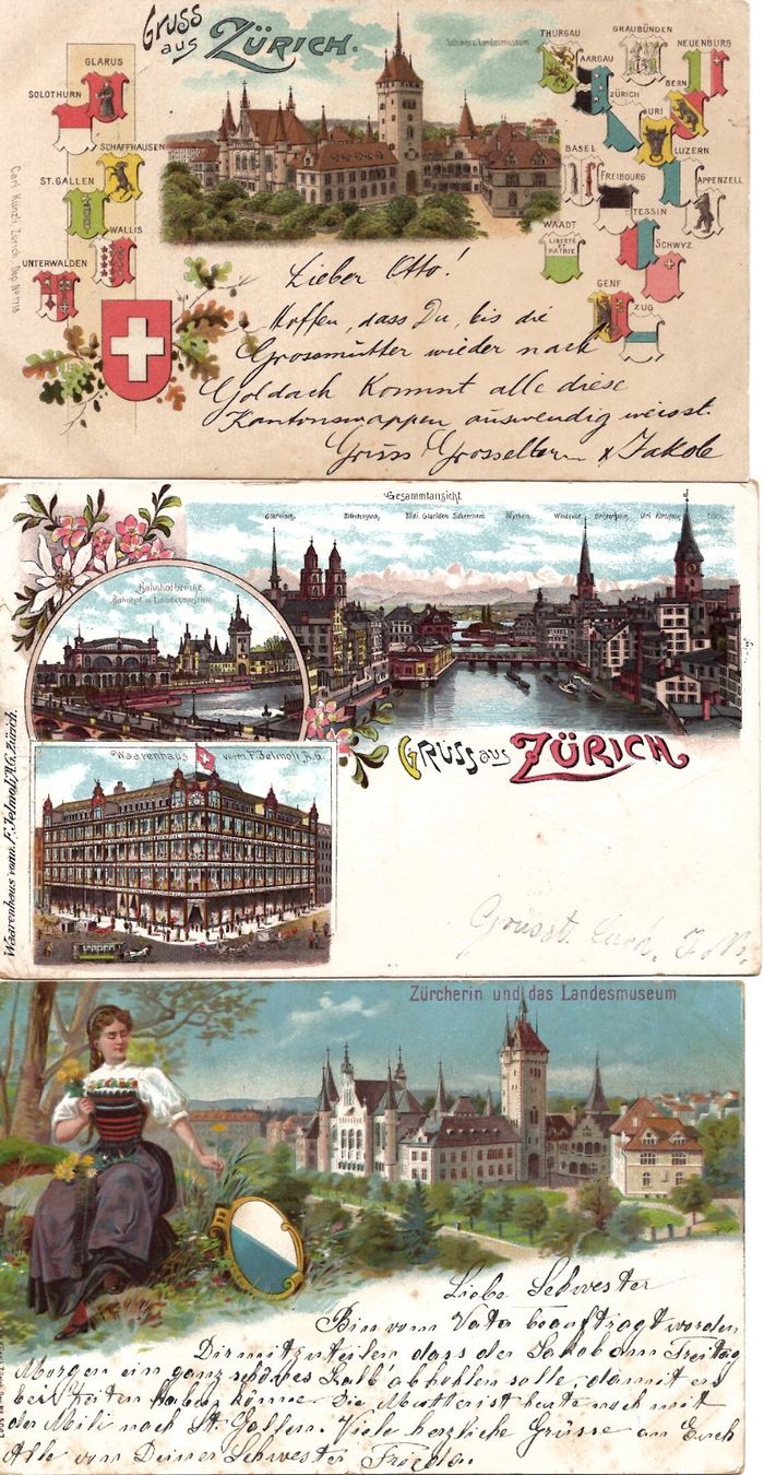 Cartoline postali: AK Zürich coloriert – Usato da Brunnadern venduto da eichmann.anton