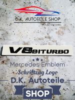 Mercedes AMG V8 Biturbo 3D Aufkleber Emblem Logo Schwarz NEU