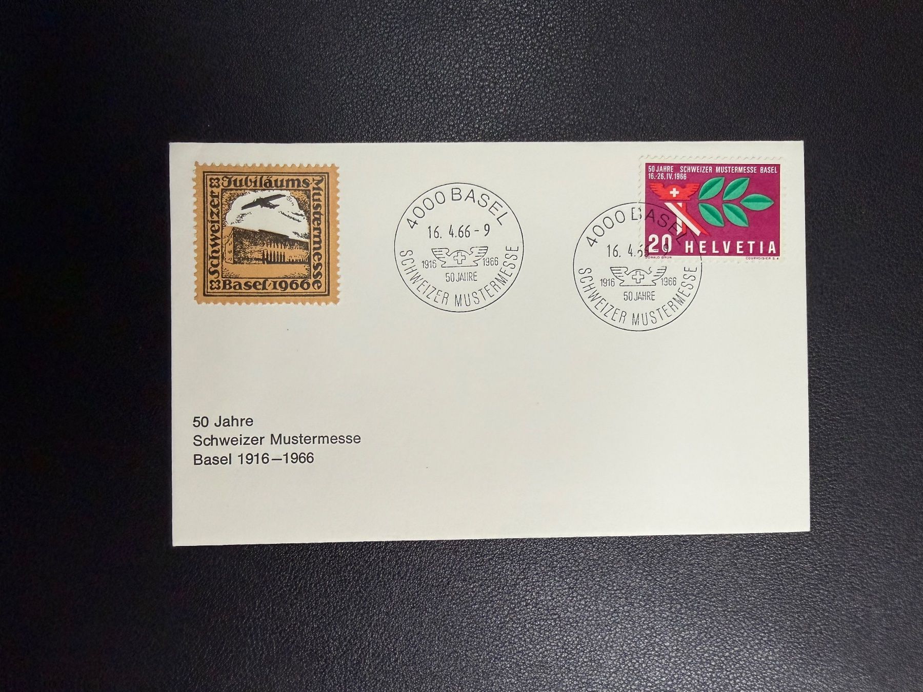 Timbri: 50 Jahre Schweizer Mustermesse Basel 16.4.1966 – Usato da oberrüti venduto da jeanmei