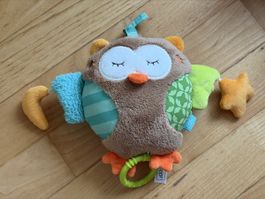NEU Fehn Spieluhr / Spieldose Eule mit Sonne und Mond