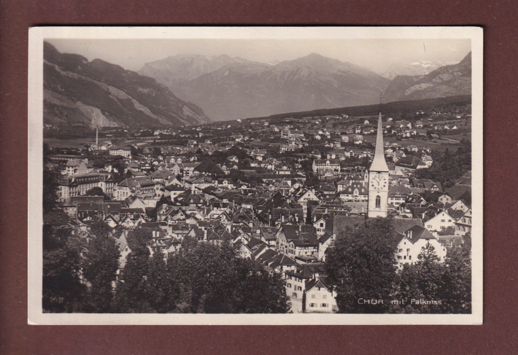 Cartoline postali: CHUR - Falknis - 1927 – Usato da Pully venduto da nicecards