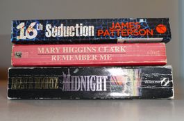 3 books in English- James Patterson, Dean Koontz, M.H. Clark