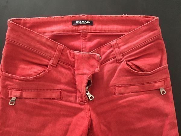 Jeans: (KOPIE) Balmain, jeans slim rouge, – Usato da Oberglatt ZH venduto da Hero1512 7