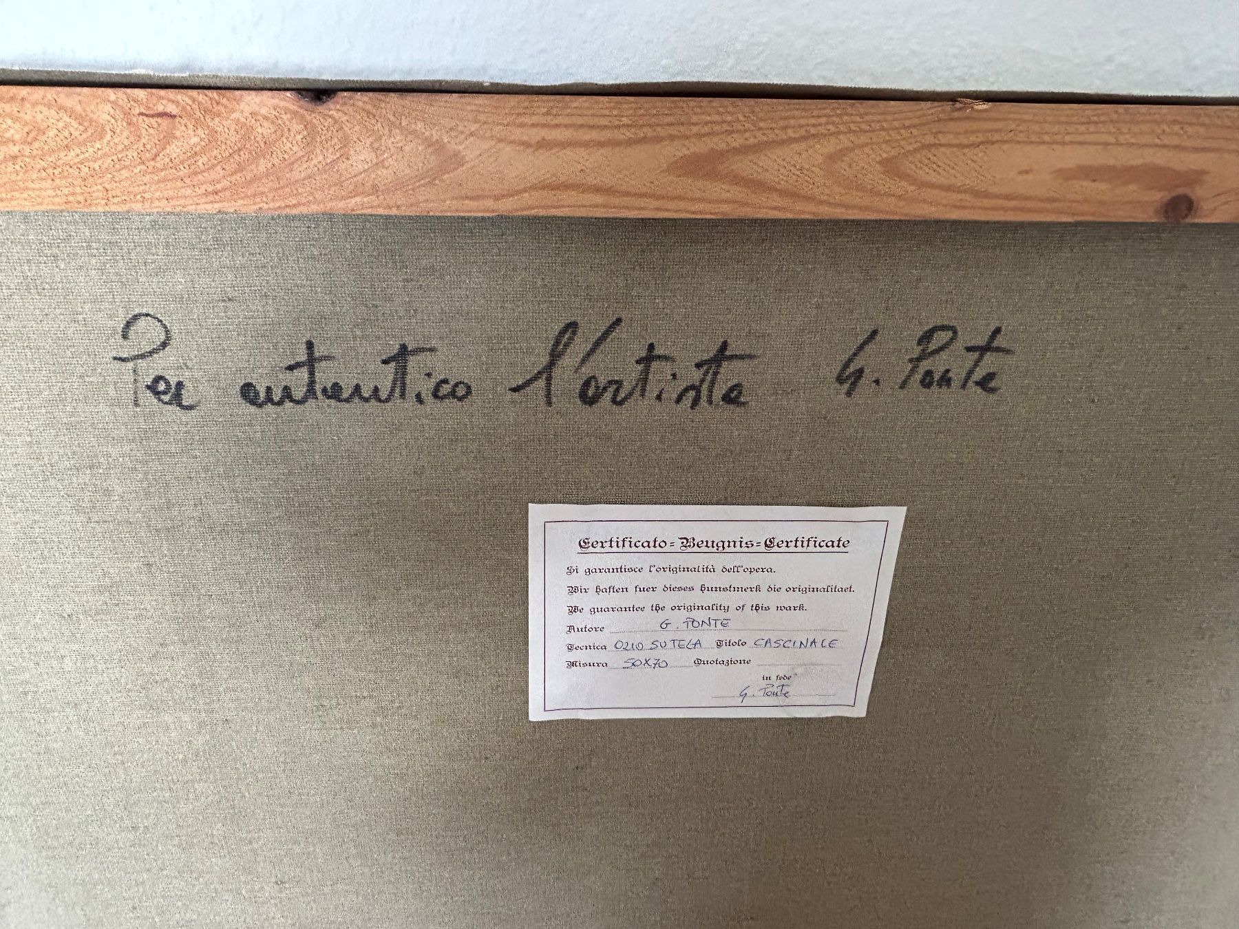 Gemälde: BILD  von  G.PONTE – Gebraucht aus Olten von Pablo7 3