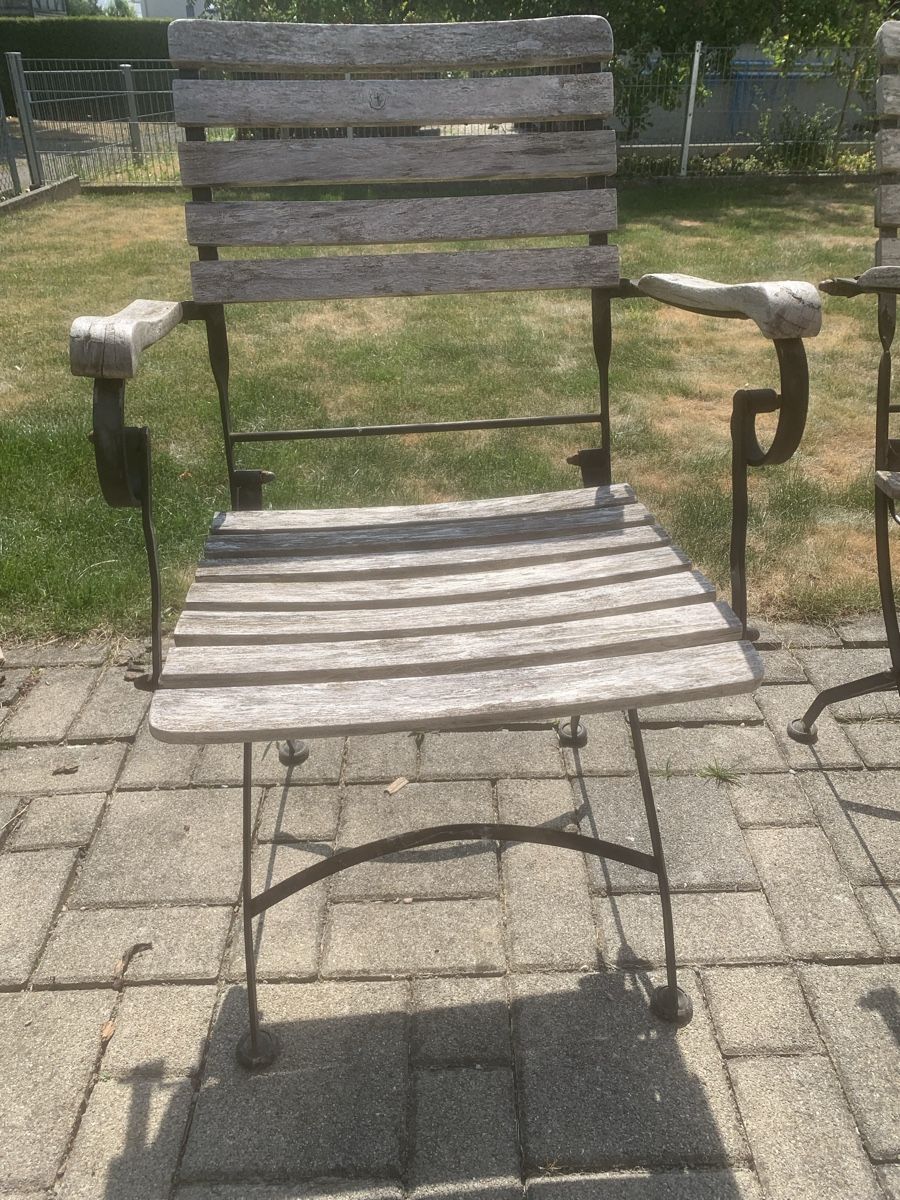 Sedie: Gartenstühle Holz Metall 2er Set gebraucht – Usato da Langenthal venduto da grisini01 2