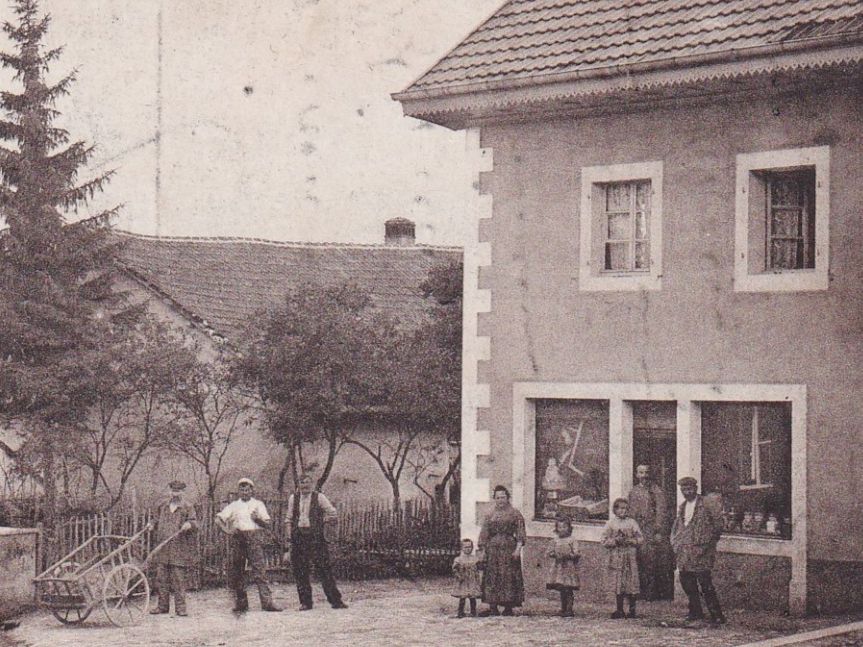Ansichtskarten: Bonfol - Frontière suisse - 1915 - Belle animation – Gebraucht aus Orvin von Pyaeschli 2