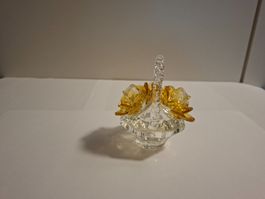 Glasrosen Blumenkorb