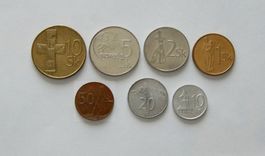 Münzen Slowakei 7 Stück diverse