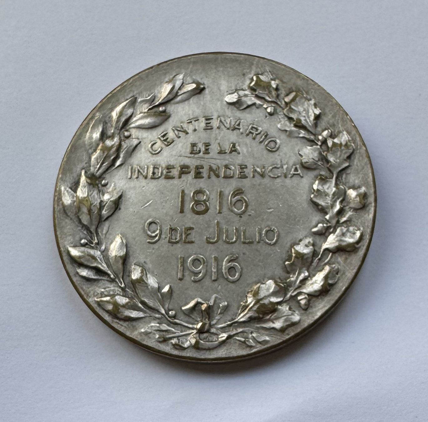 Medaglie: 1916 Medaille Argentinien – Usato da Unterbäch VS venduto da Wallis3944 1