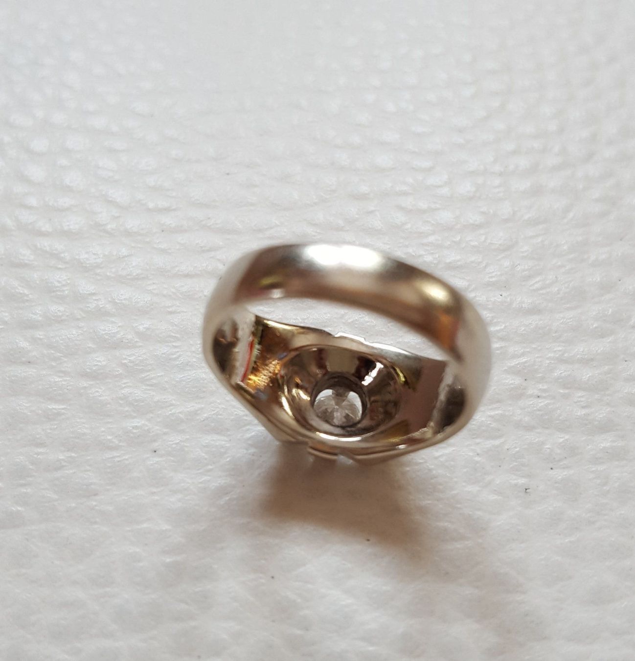 Anelli: 750 Weiss Gold Solitär Ring Mit Brillant – Usato da Wald ZH venduto da Dasilver 4