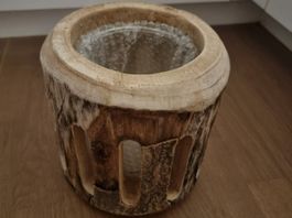 Windlicht aus Holz