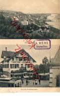 Rheineck 1914  2-Bilder Karte selten Bahnstempel