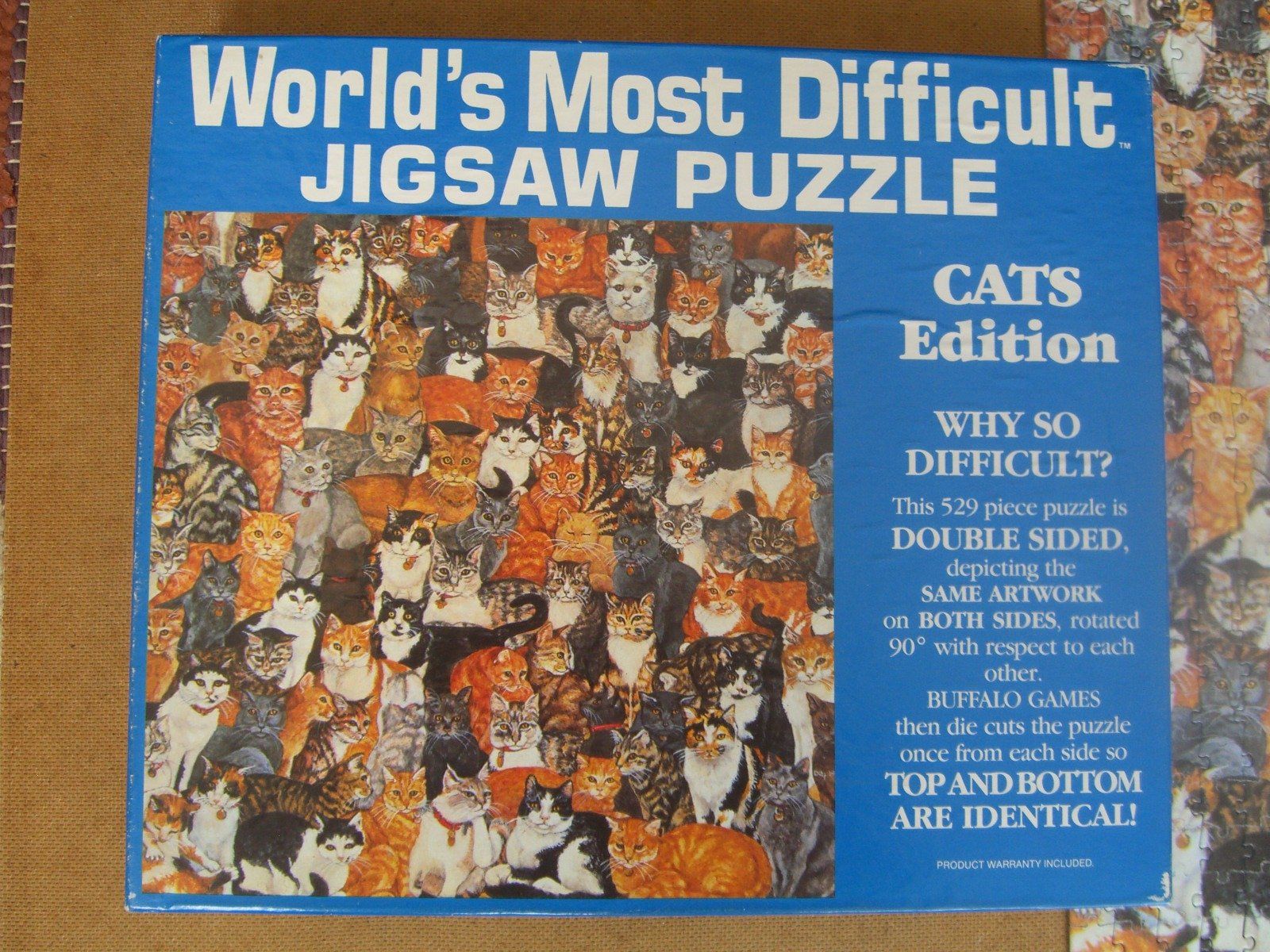 Puzzles: "Das schwierigste Puzzle der Welt",doppelseitig, Katzenmotiv – Gebraucht aus Winterthur von Gaia 3