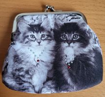 Portemonnaie mit Katzenmotiv, klein 10x 10cm
