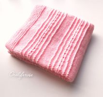 Handgestrickte Babydecke – 80× 80cm – Babypink – Weiches