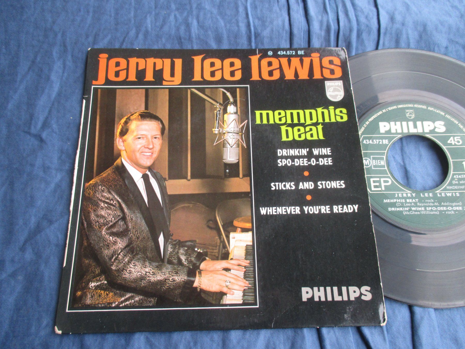Dischi in vinile: Jerry Lee Lewis EP Memphis Beat – Usato da Colombier NE venduto da Nevenma