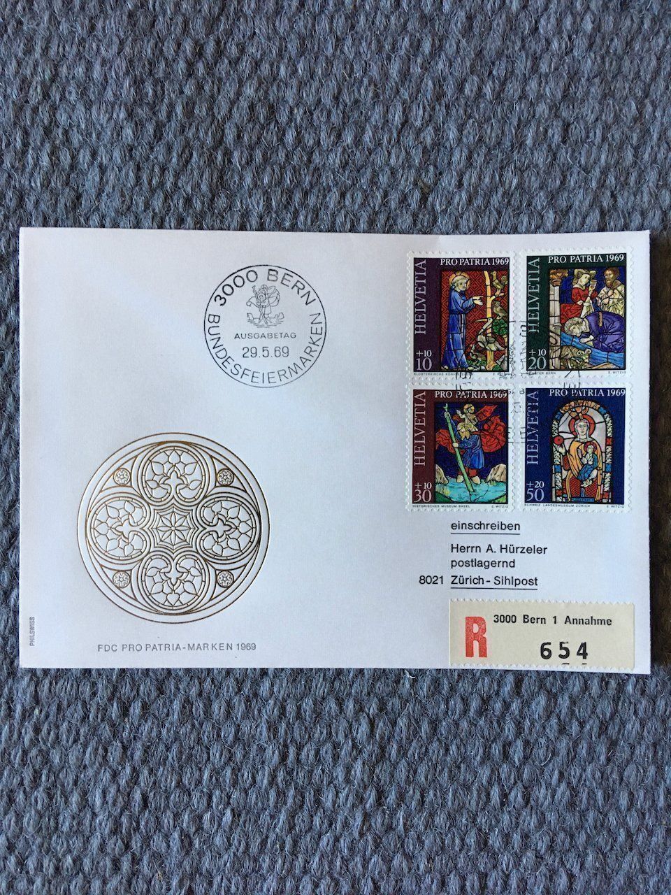 Tutti i francobolli: Pro Patria 1969 FDC mit Viererblöcken – Usato da Nesslau venduto da zueri6 1