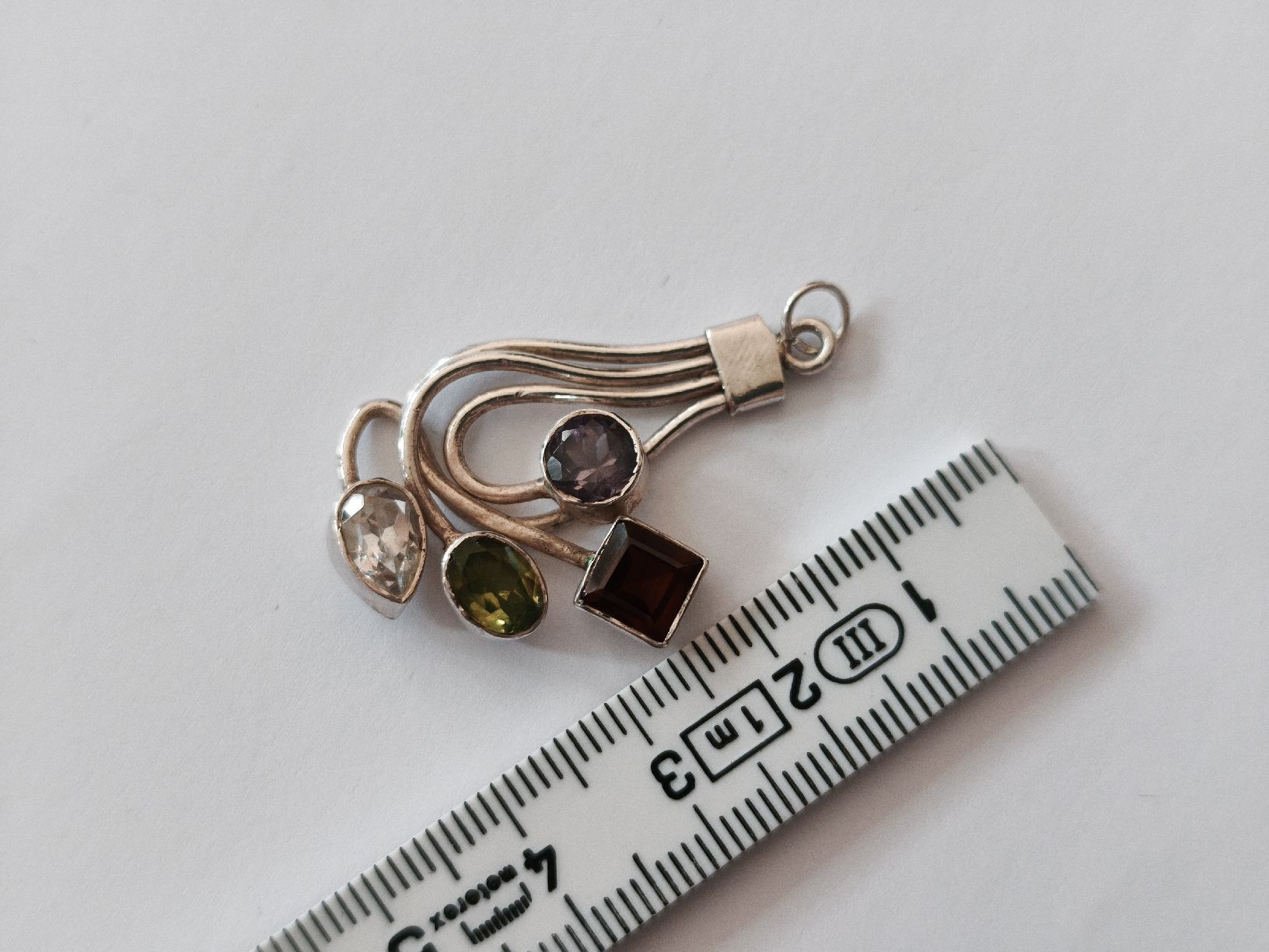 Anhänger: Silberanhänger 925 mit Granat, Quarz, Amethyst – Gebraucht aus St. Gallen von GIULESGG 4