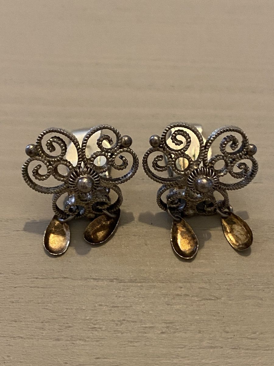 Orecchini pendenti & Orecchini a lobo: Vintage Ohrclips Filigrane – Usato da Birr venduto da Vintage-Liebhaber