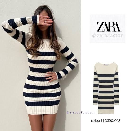 Zara Vestiti: Zara Strickkleid Gestreift (M) – Usato da Triesen venduto da antonellaaa_ 1