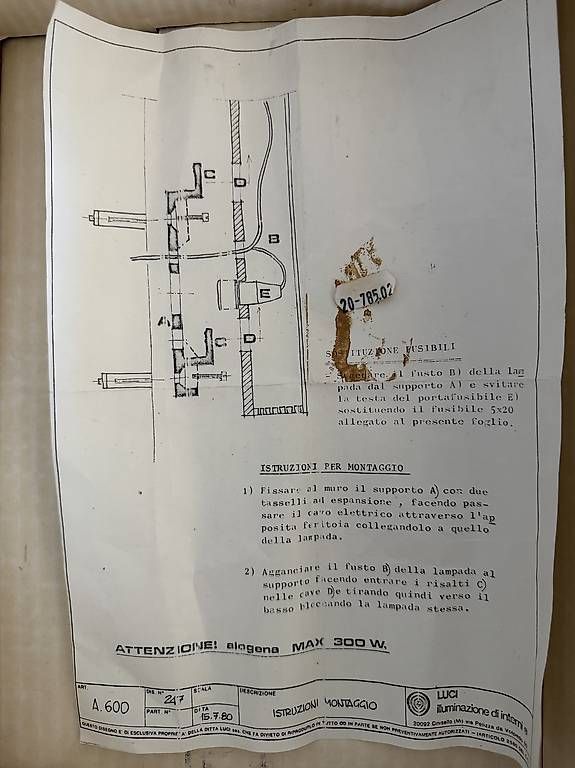 Lampade: 2x Luci Wandleuchte A.600 , Design Gianfranco Frattini – Nuovo e nell'imballaggio originale da zürich venduto da merlin1003 2
