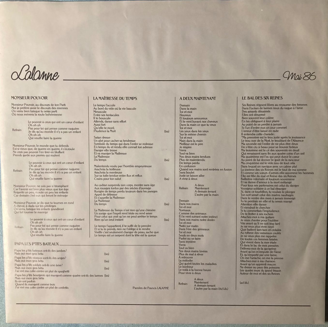Dischi in vinile: FRANCIS LALANNE - MAI 68 – Usato da Poliez-Pittet venduto da Newtown-Records 2